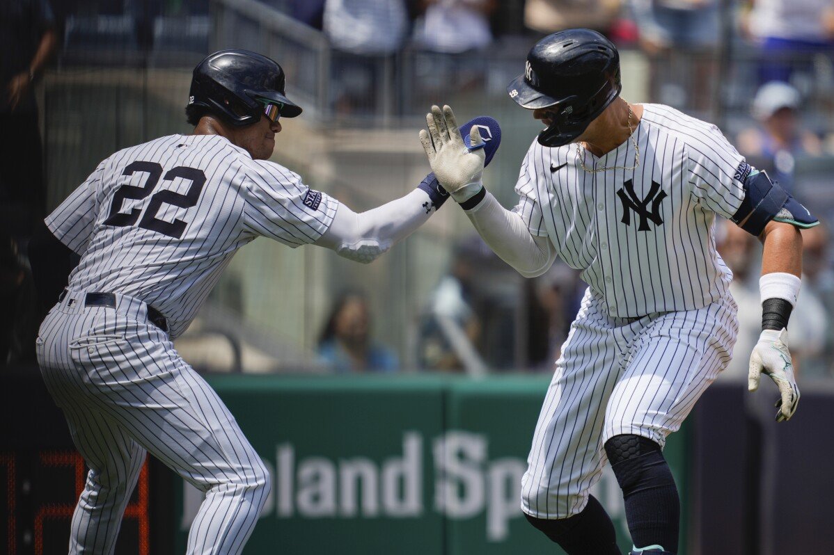 El juez conecta su 41er jonrón de la MLB, Volpe y Grisham también conectan cuadrangulares mientras los Yankees vencen a los Azulejos 8-3